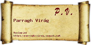 Parragh Virág névjegykártya