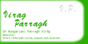virag parragh business card