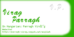 virag parragh business card